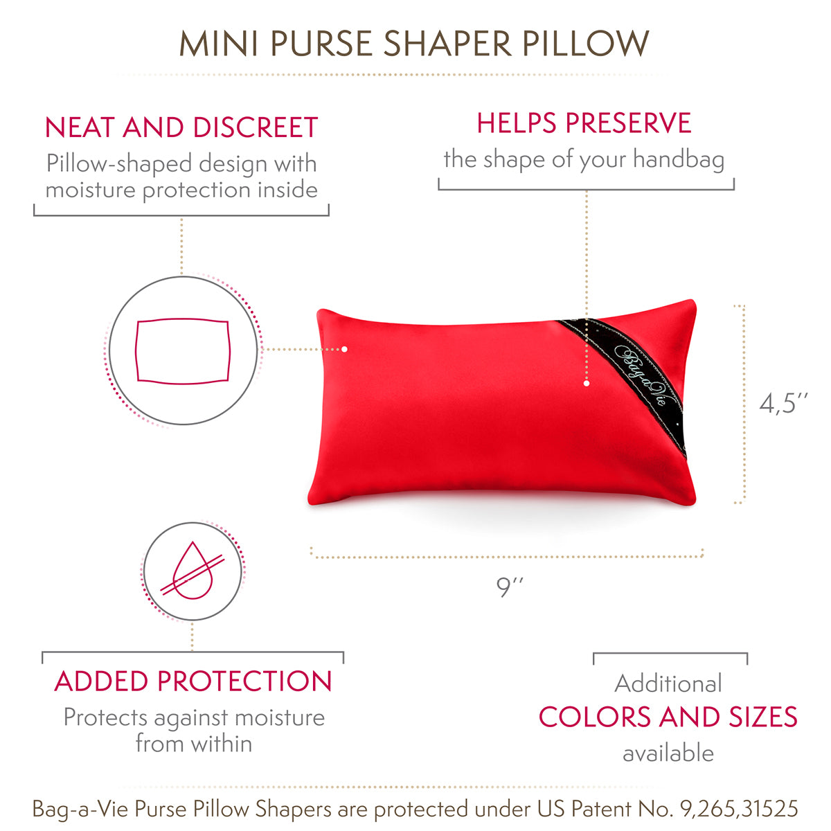 Classic Mini Handbag Storage Pillow Shaper
